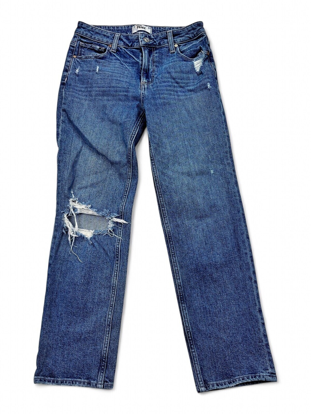 PAIGE Noella Straight Leg Jeans Size 25 - Distressed Light Wash
